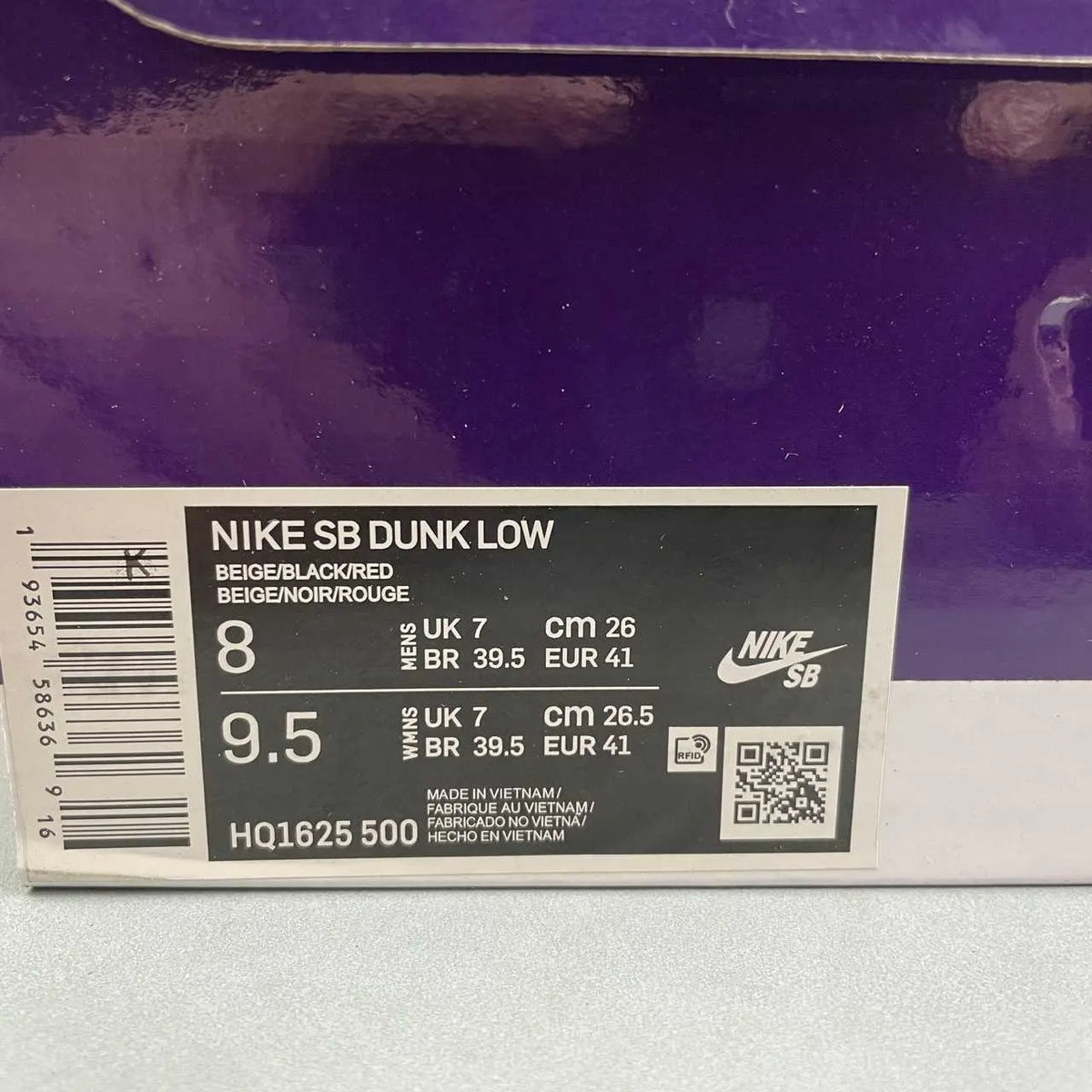 NK SB Dunk Low Pro "Persian Violet and Off Noir" Shoes Sneakers - nk0005385 image 17