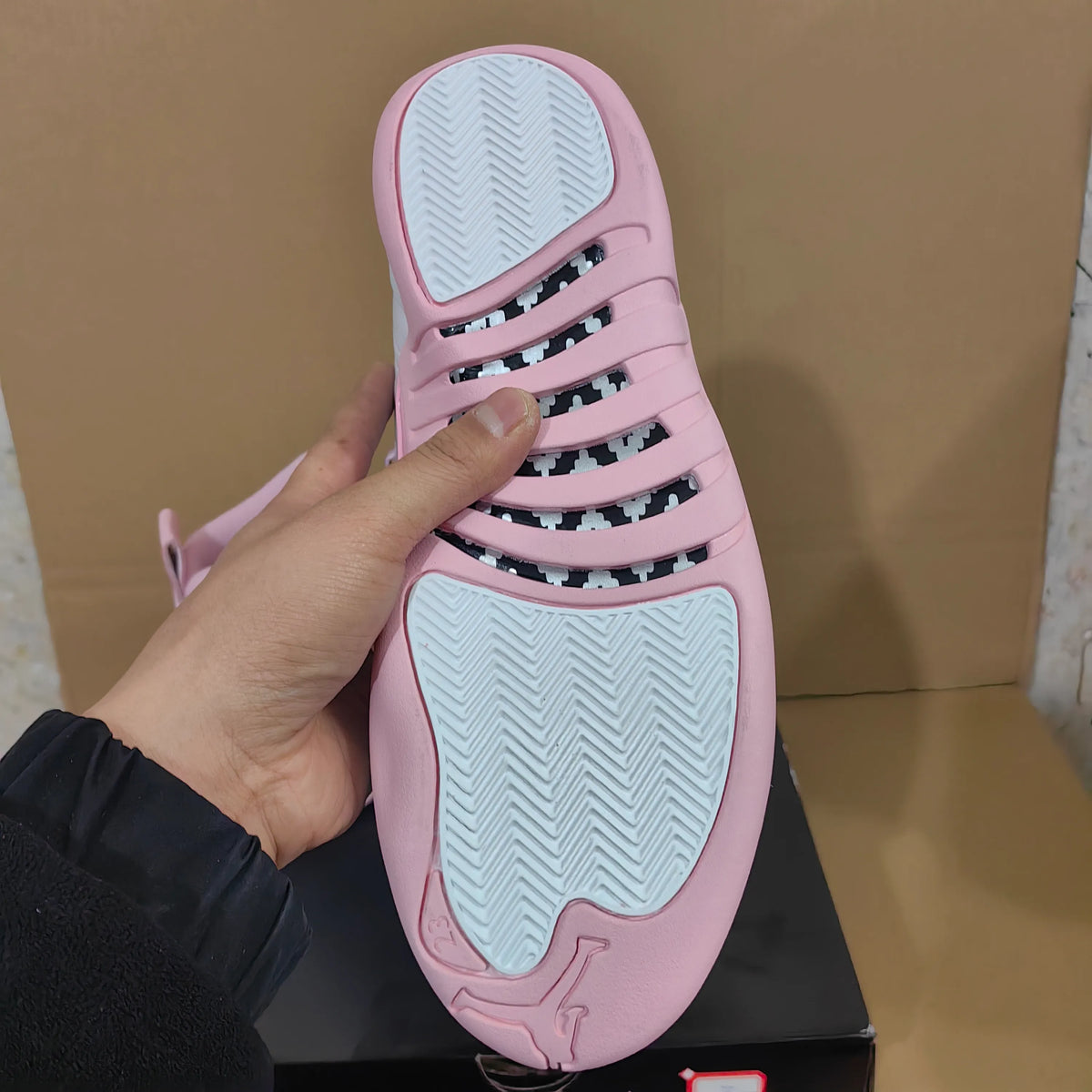 AJ 12 White Pearl Pink Shoes Sneakers - nk0004936 image 11