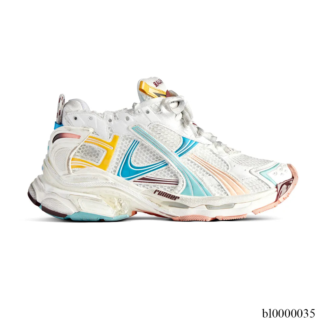 BLCG Runner Worn-Out White Blue PinkShoes Sneakers - bl0000035 image 0