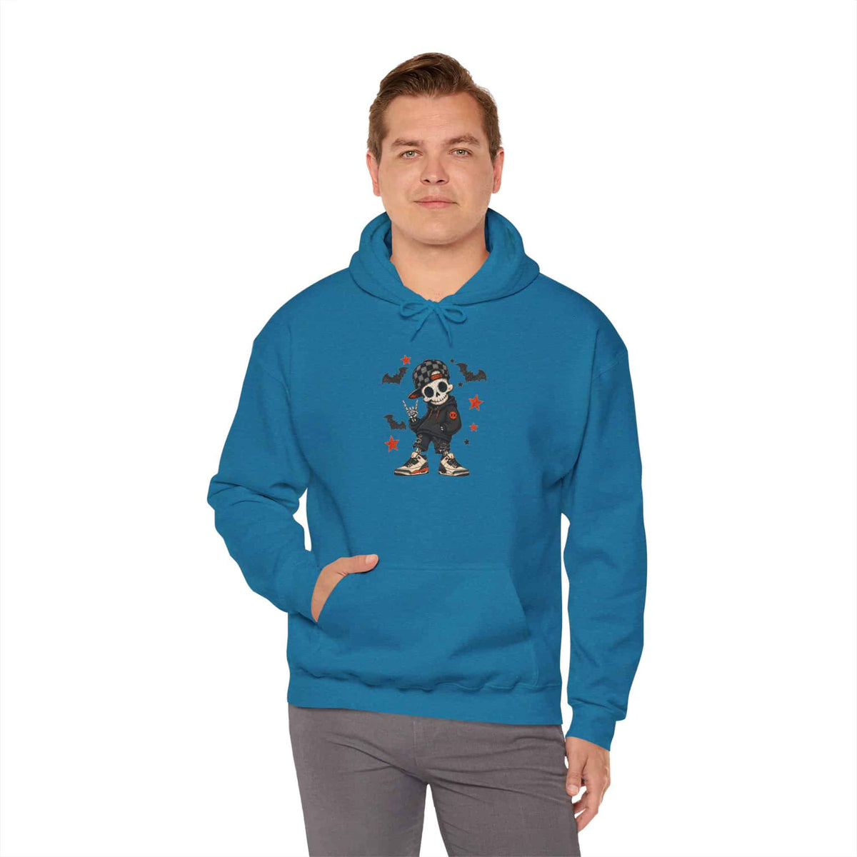 Boy Skeleton Halloween Hooded Sweatshirt image 18