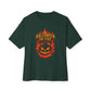Halloween on Fire Unisex Oversized Boxy Tee - Forest, S image