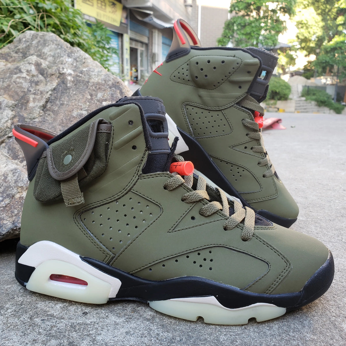 Travis Scott x AJ 6 Olive Shoes Sneakers – nk0000015 image 6