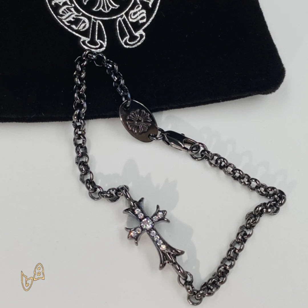CH Black Cross Bracelet - CH0058 image 2