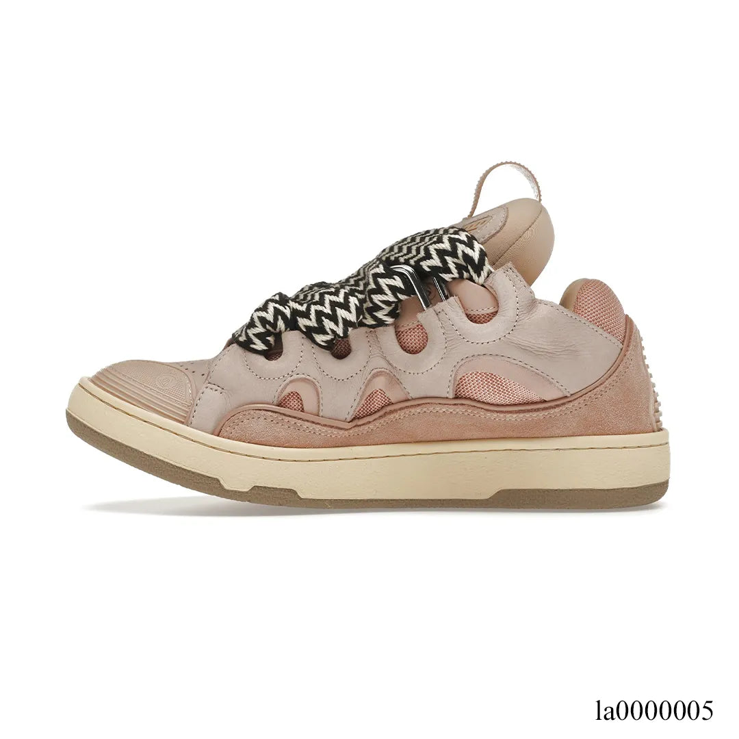Lanvin Leather Curb Pink Shoes Sneakers - la0000005 image 1
