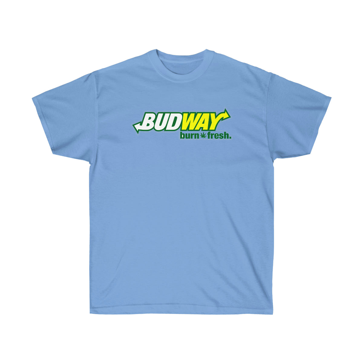 Budway Burn Fresh White Men T-Shirt - Carolina Blue, L image