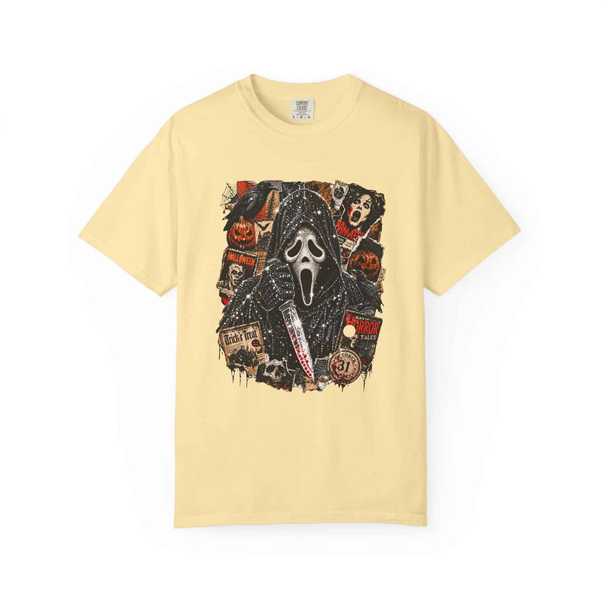 Halloween Horror Unisex Garment-Dyed T-shirt image