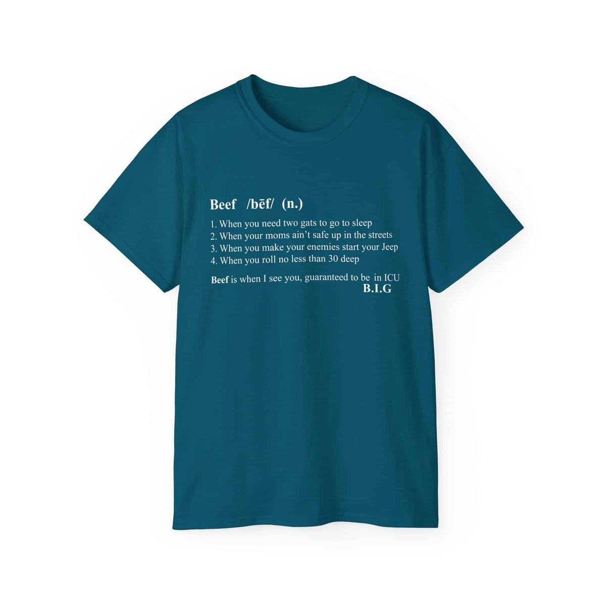 Beef Definition T-Shirt - 3XL, Galapagos Blue image