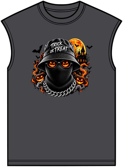 Spooky Streetwear Masked Unisex Garment-Dyed Muscle Tee image 16