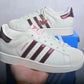 AD Superstar II Off White / Maroon / Gold Metallic Shoes Sneakers - nk0005446 image 11