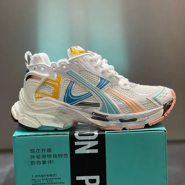 BLCG Runner Worn-Out White Blue PinkShoes Sneakers - bl0000035 image 2