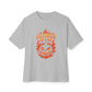 Halloween on Fire Unisex Oversized Boxy Tee - Athletic Heather, XS image