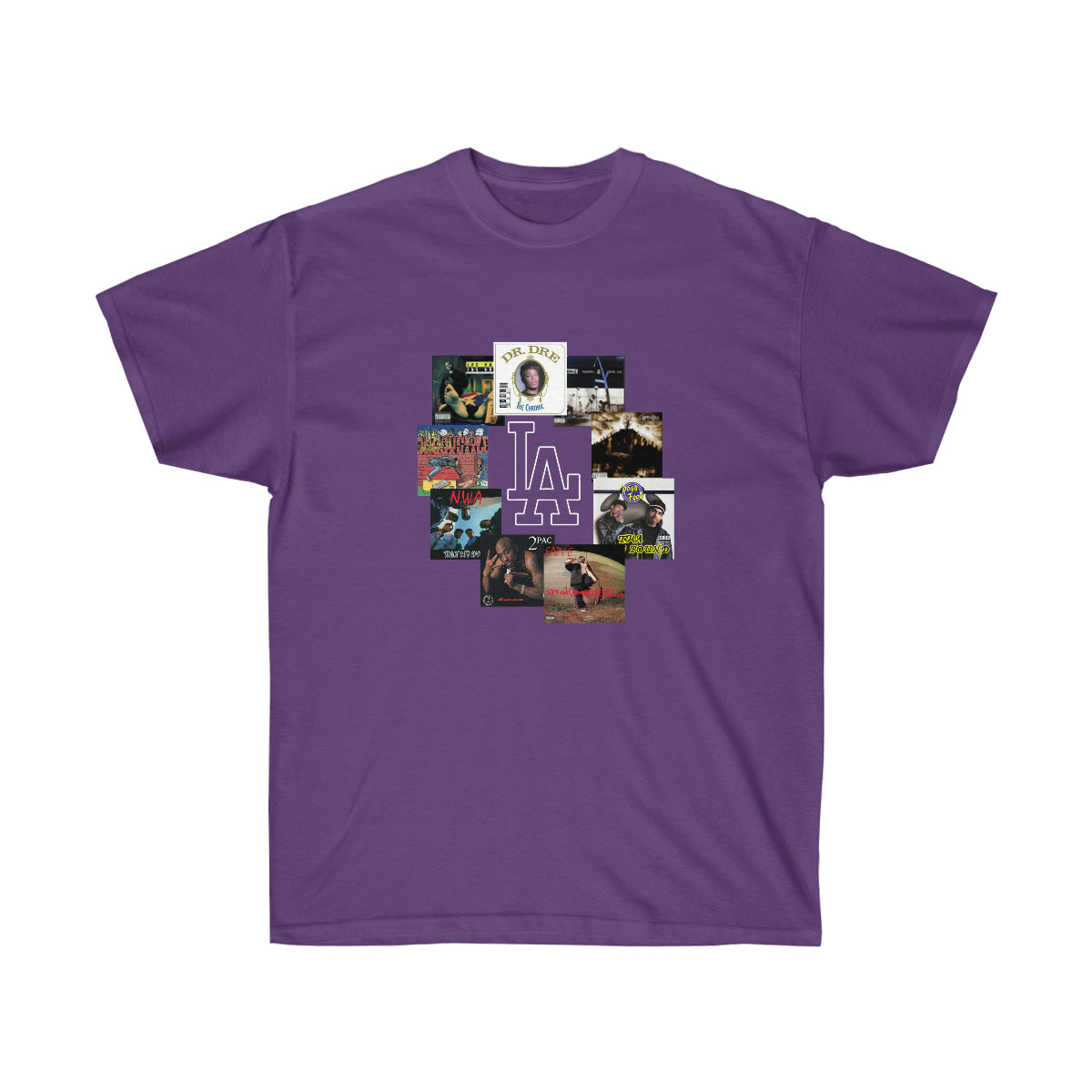 Rap LA Albums Men T-Shirt - Purple, L image