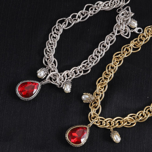 McQueen Red Teardrop Necklace - MC0011 image 2