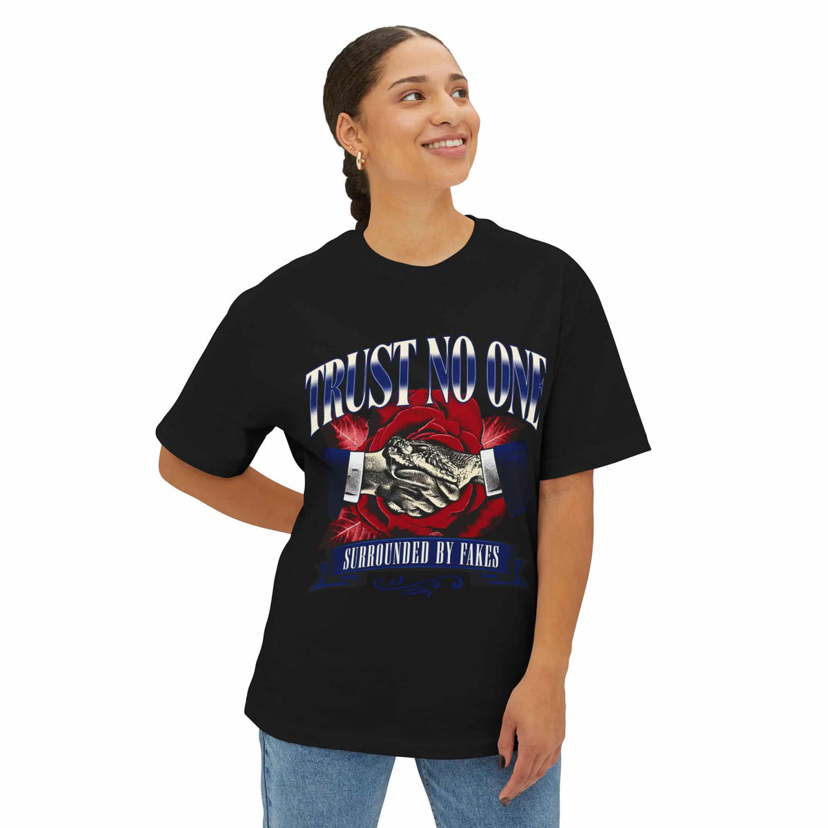 Graphic Print Unisex Oversized Boxy Tee - POD0037 image 3