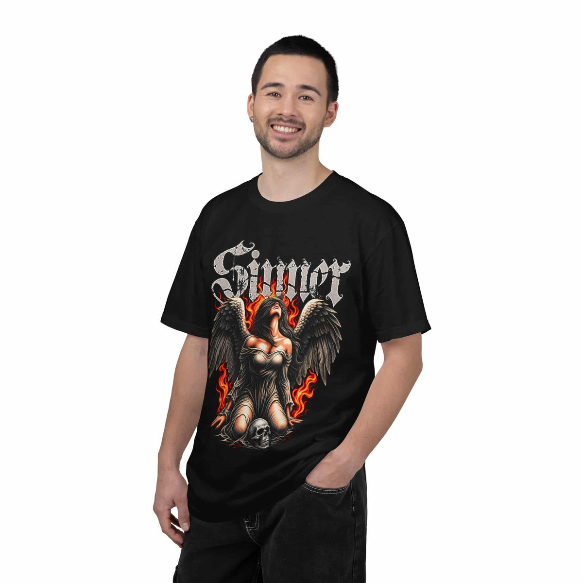 Sinner’s Flame Unisex Garment-Dyed T-shirt image 4
