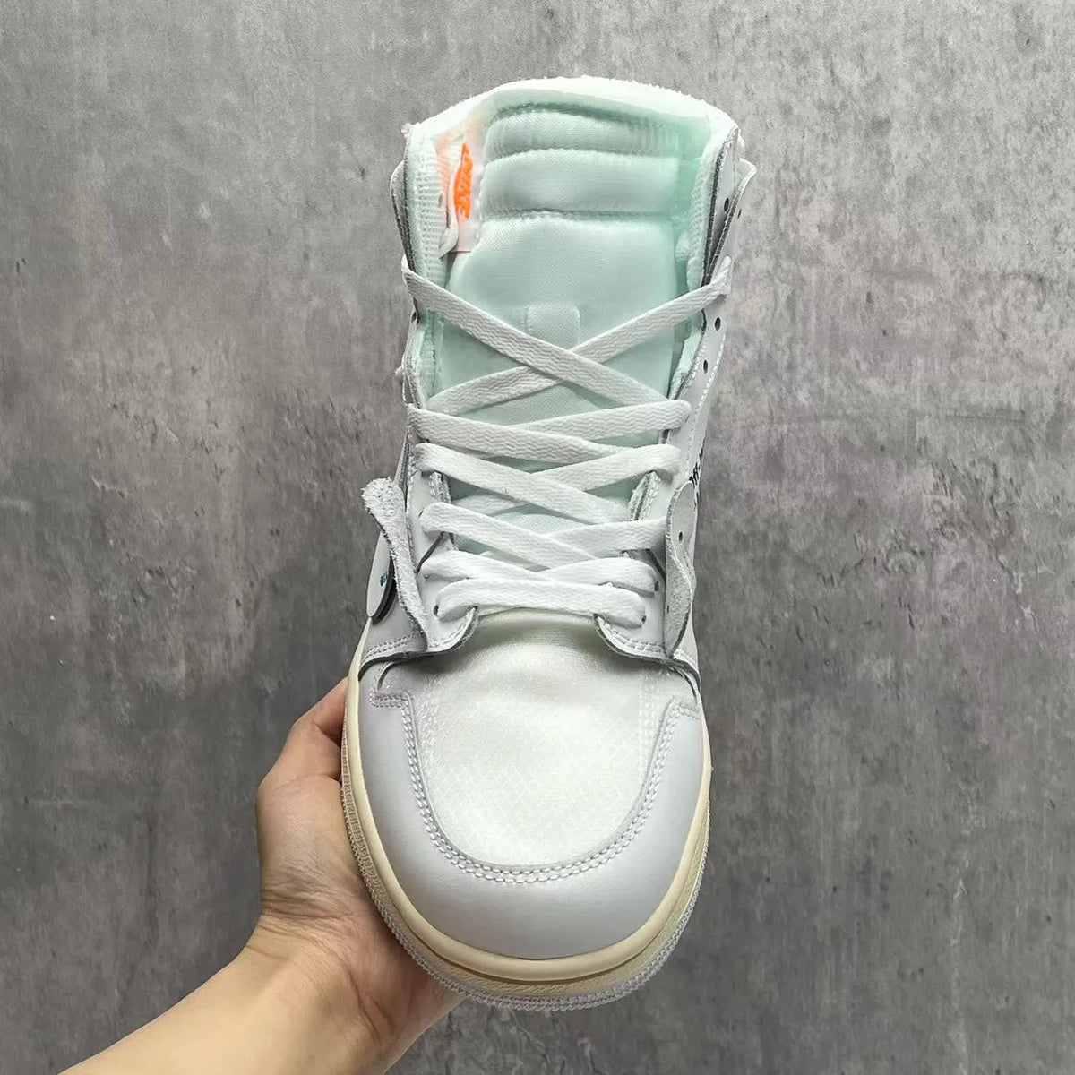 OW x AJ 1 High White Shoes Sneakers – nk0002621 image 8