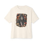 Halloween Horror Unisex Oversized Boxy Tee - Natural, XS image