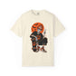 Retro Skater Skeleton Halloween Unisex Garment-Dyed T-shirt image