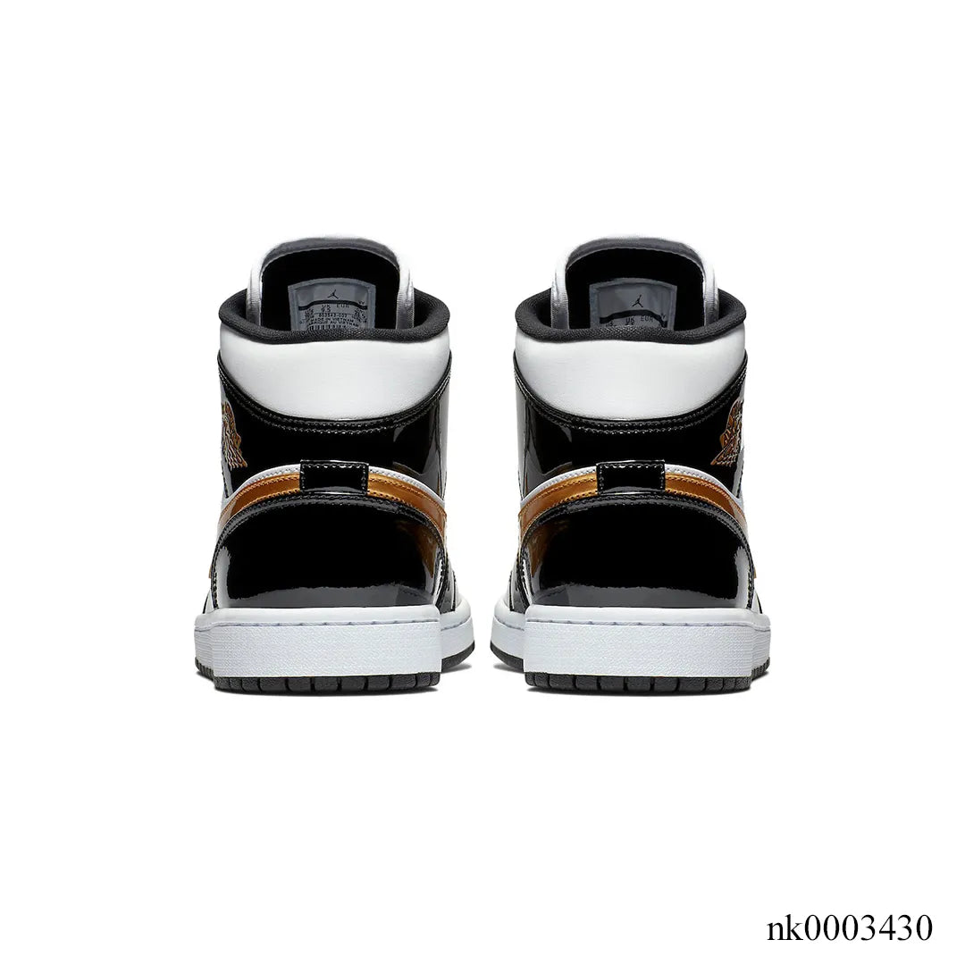 AJ 1 Mid SE Black/Gold Shoes Sneakers - nk0003430 image 4