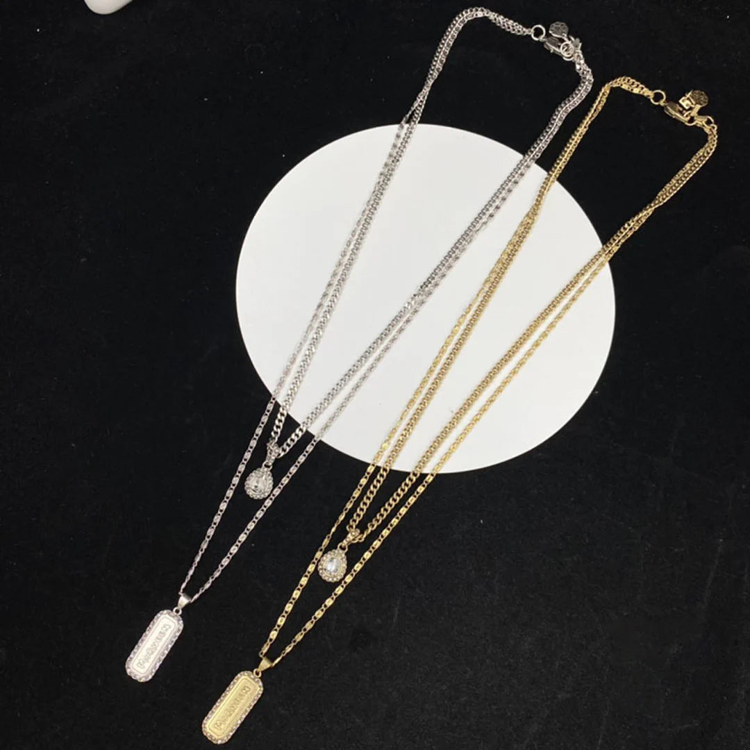 McQueen Logo Plaque Chain Necklace - MC0008 image 1