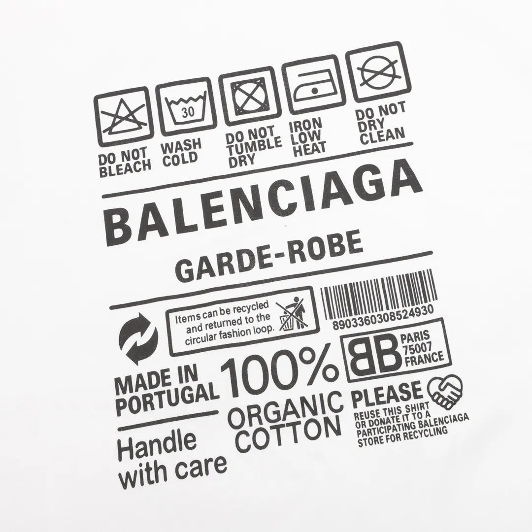 BLCG Garde-Robe Care Label T-shirt in White - 589 - blcg0000589 image 8
