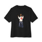 Rebel Attitude Unisex Oversized Boxy Tee - Black, XL image