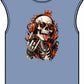Neon Skull DJ Unisex Garment-Dyed Muscle Tee image