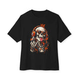 Neon Skull DJ Unisex Oversized Boxy Tee image 0