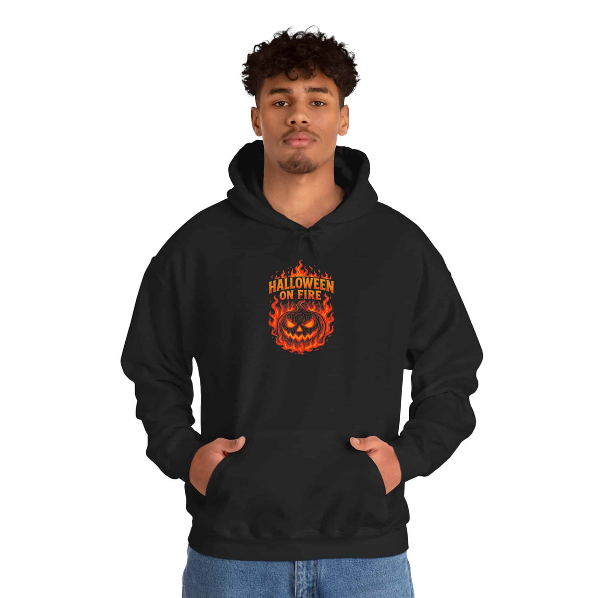 Halloween on Fire Hooded Sweatshirt image 5
