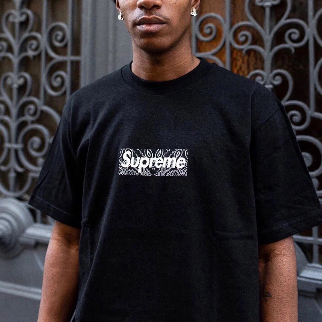 SUP Box Logo Zebra Print T-Shirt in Black - 514 - spm0000514 image 10
