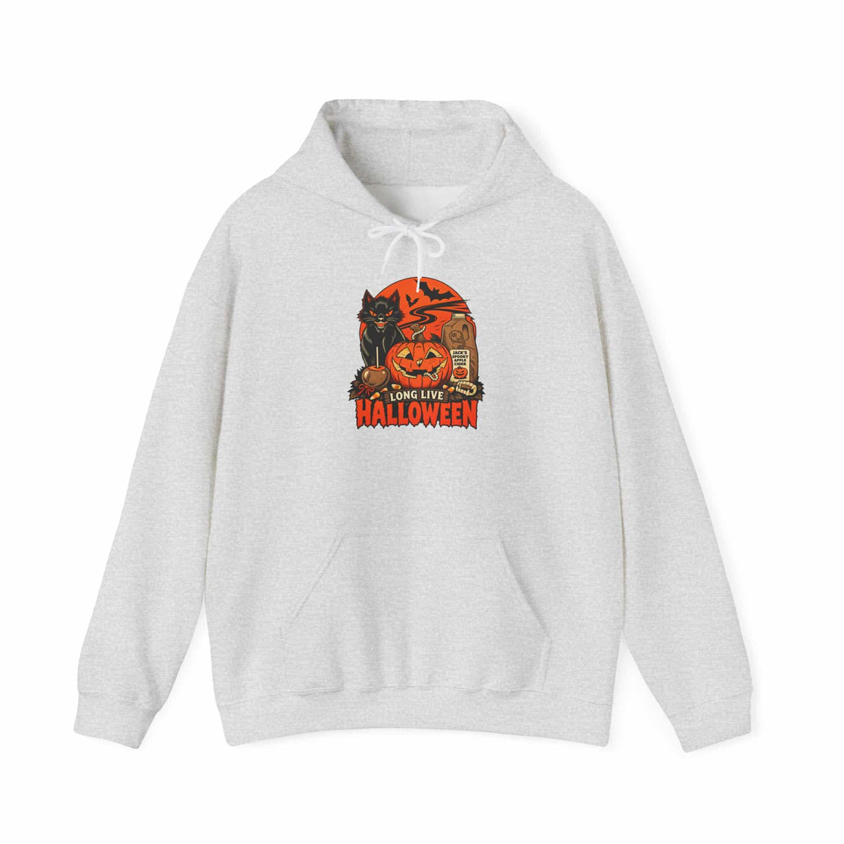 Midnight Cat Hooded Sweatshirt - XL, Ash image