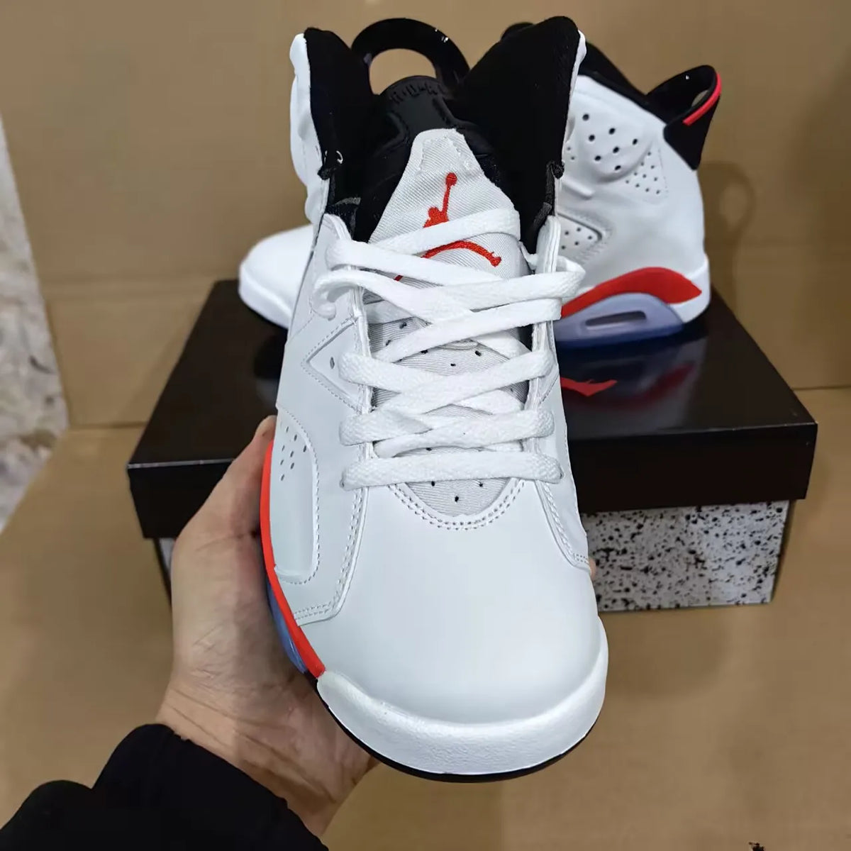 AJ 6 White Infrared Shoes Sneakers - nk0004813 image 11