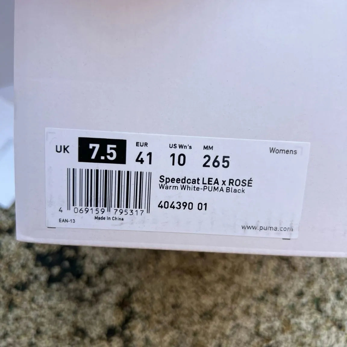 Rosé x PM Speedcat Premium Leather Warm White Shoes Sneakers - pm0000014 image 11
