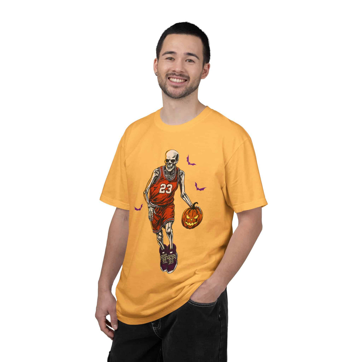 Halloween Basketball Unisex Garment-Dyed T-shirt image 28