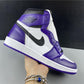 AJ 1 Retro High Court Purple White Shoes Sneakers - nk0000683 image 4