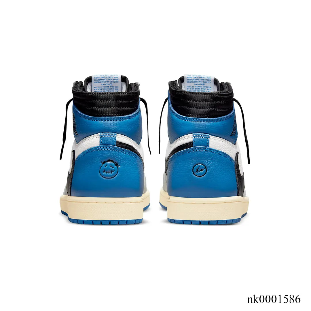 Travis Scott x Fragment x AJ 1 High "Military Blue" Shoes Sneakers - nk0001586 image 4