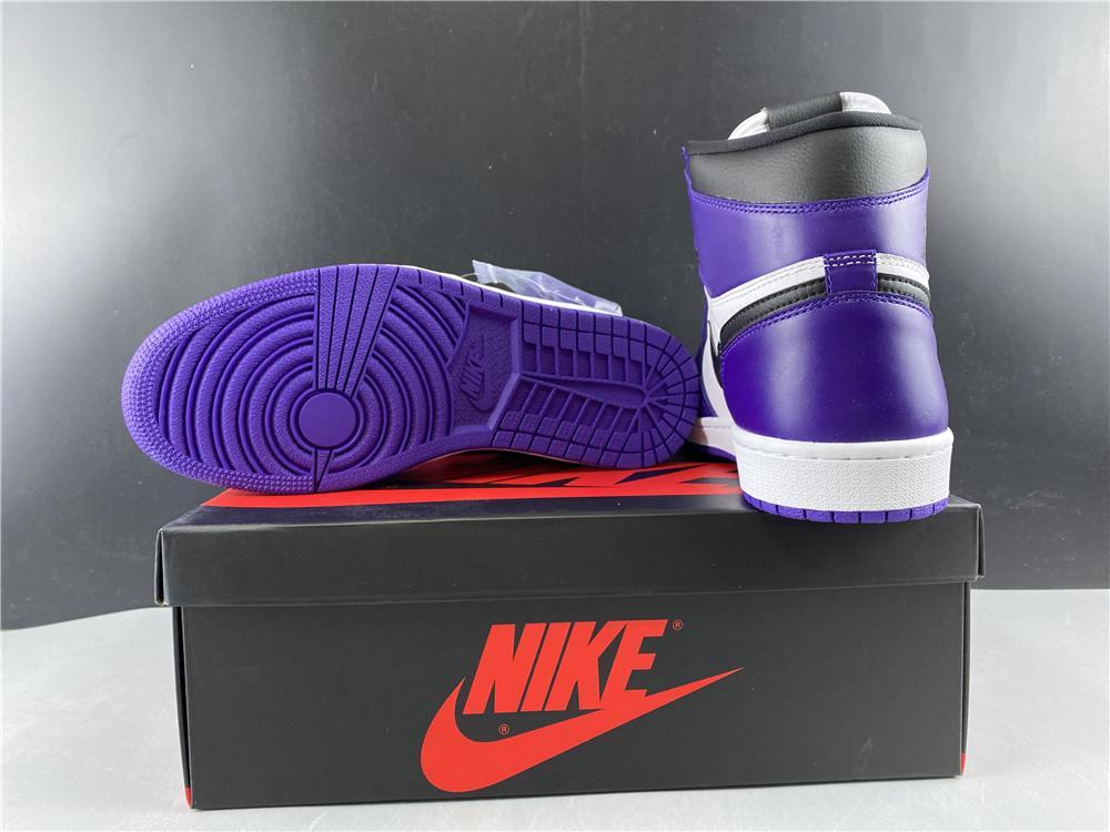 AJ 1 Retro High Court Purple White Shoes Sneakers - nk0000683 image 14