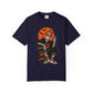 Retro Skater Skeleton Halloween Unisex Garment-Dyed T-shirt image