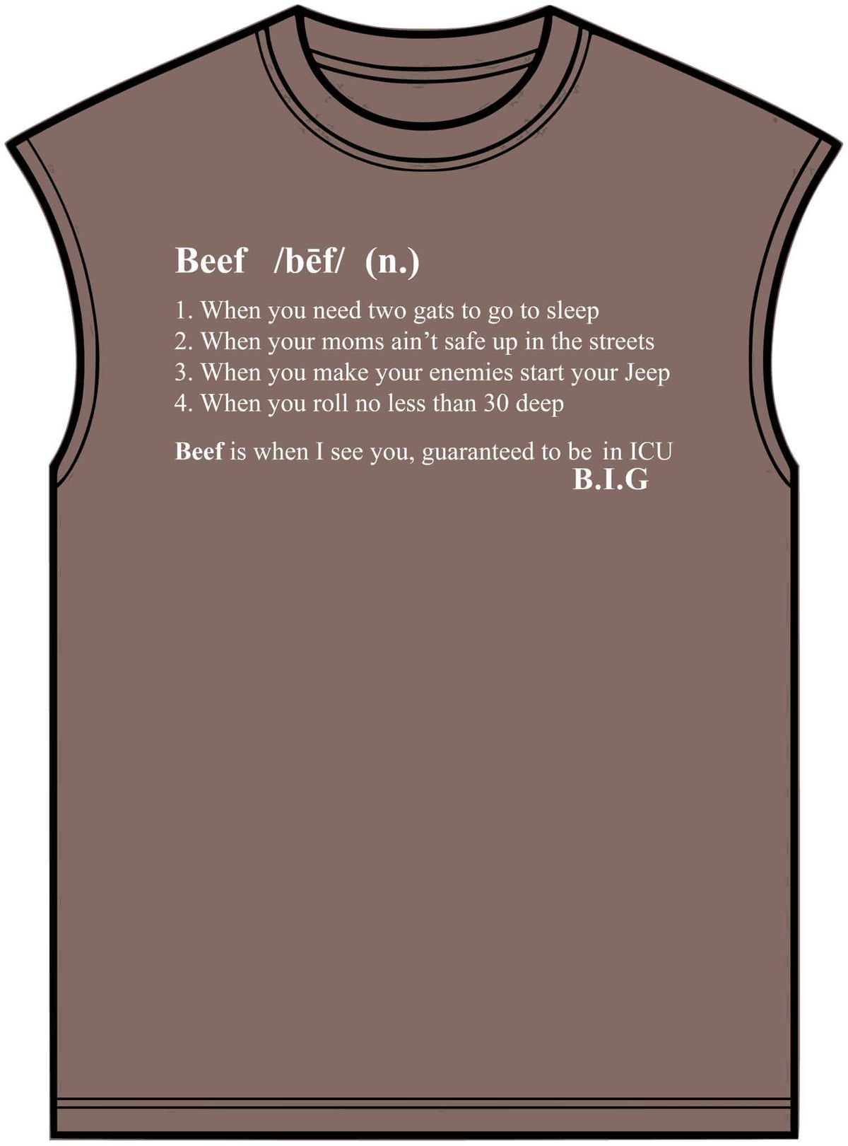 Beef Definition Unisex Garment-Dyed Muscle Tee image