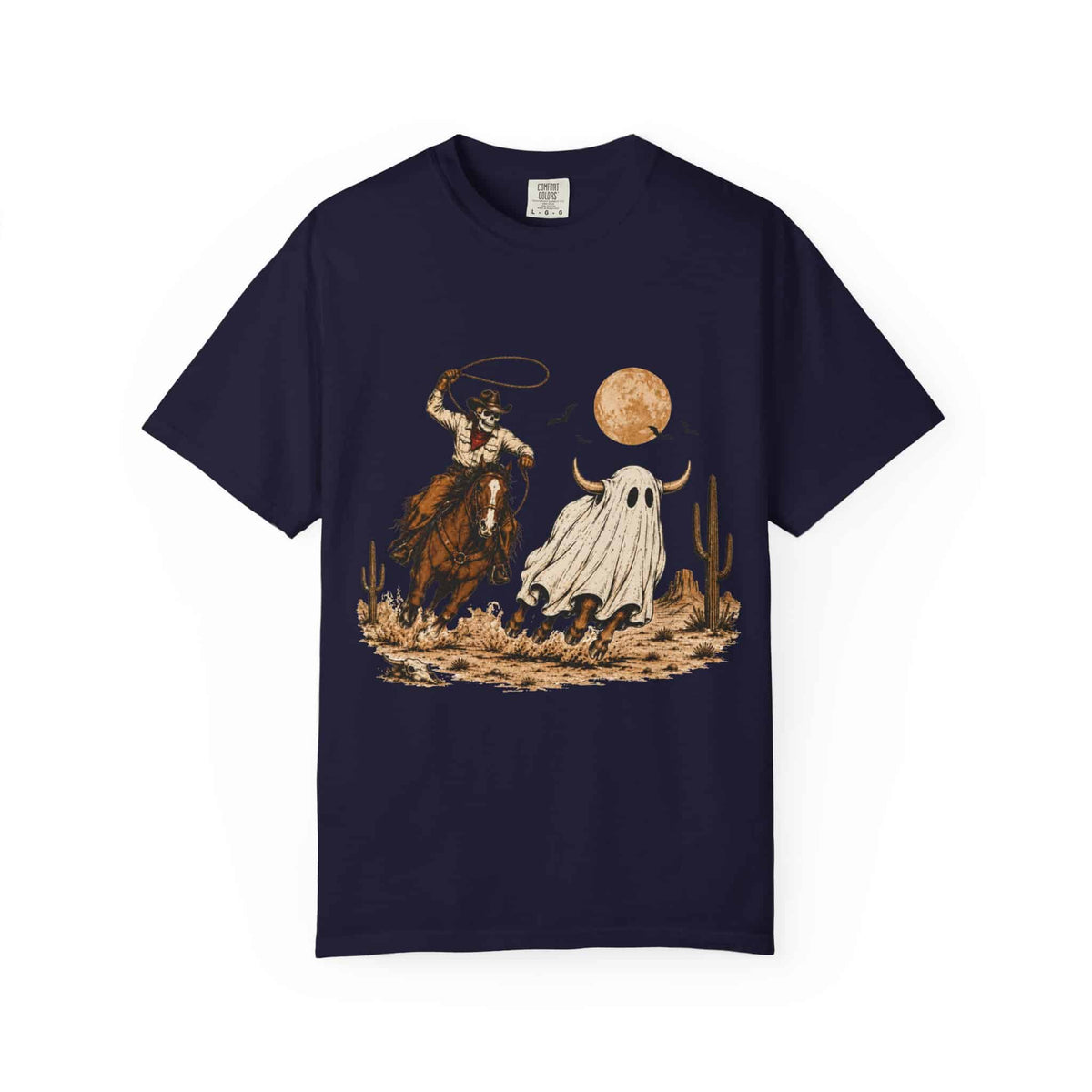 Halloween Basketball Skeleton Unisex Garment-Dyed T-shirt image
