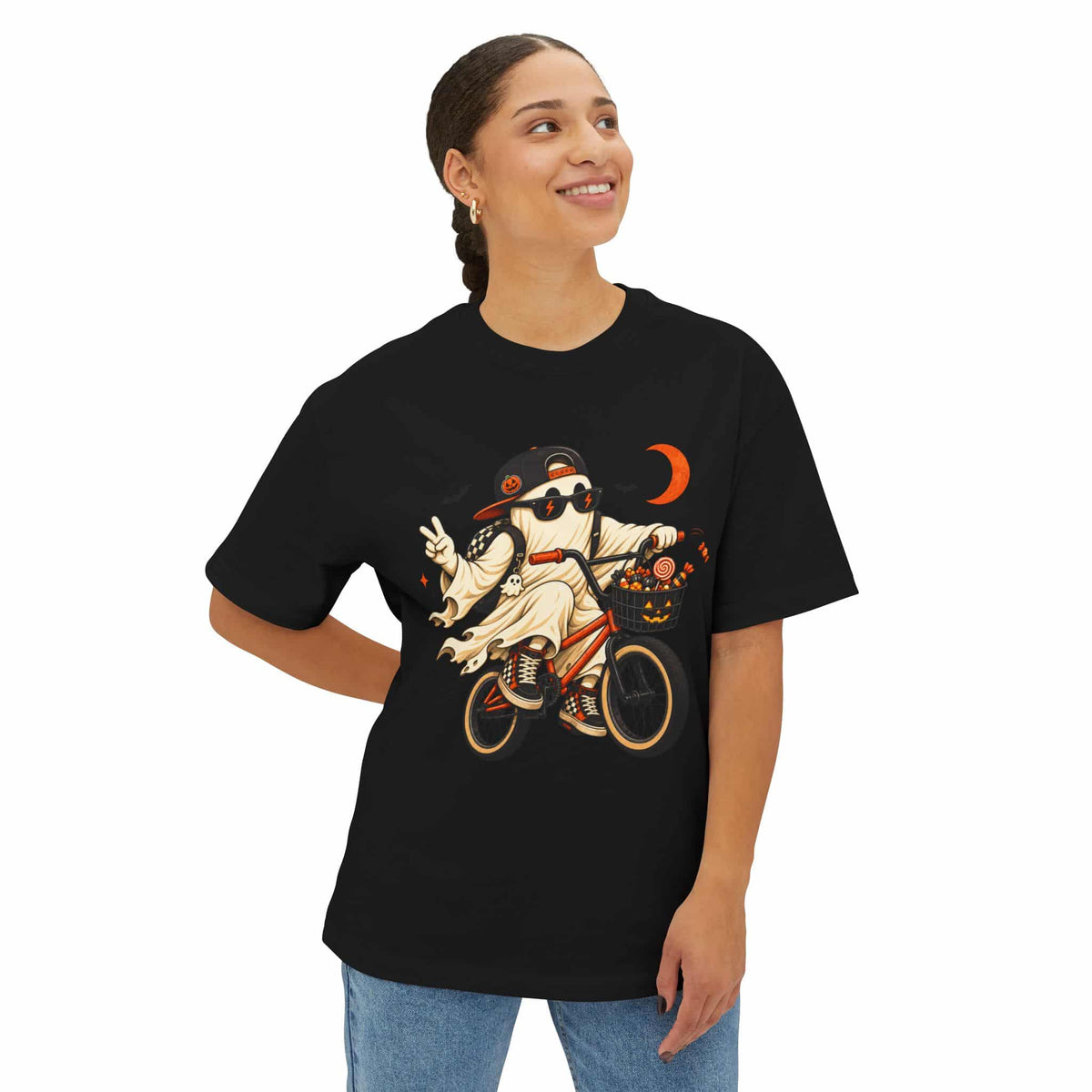 Ghost Rider BMX Unisex Oversized Boxy Tee image 3