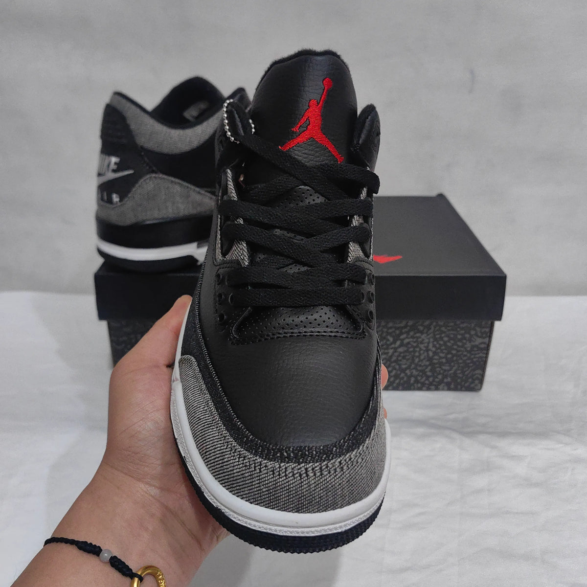 Levi’s x AJ 3 Black Denim Shoes Sneakers – nk0005001 image 7