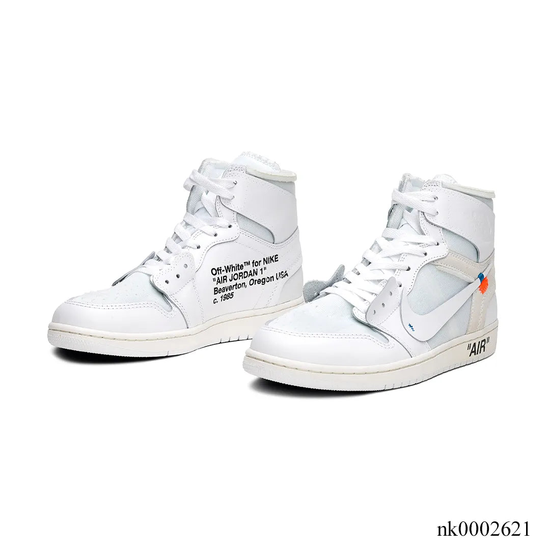 OW x AJ 1 High White Shoes Sneakers – nk0002621 image 3