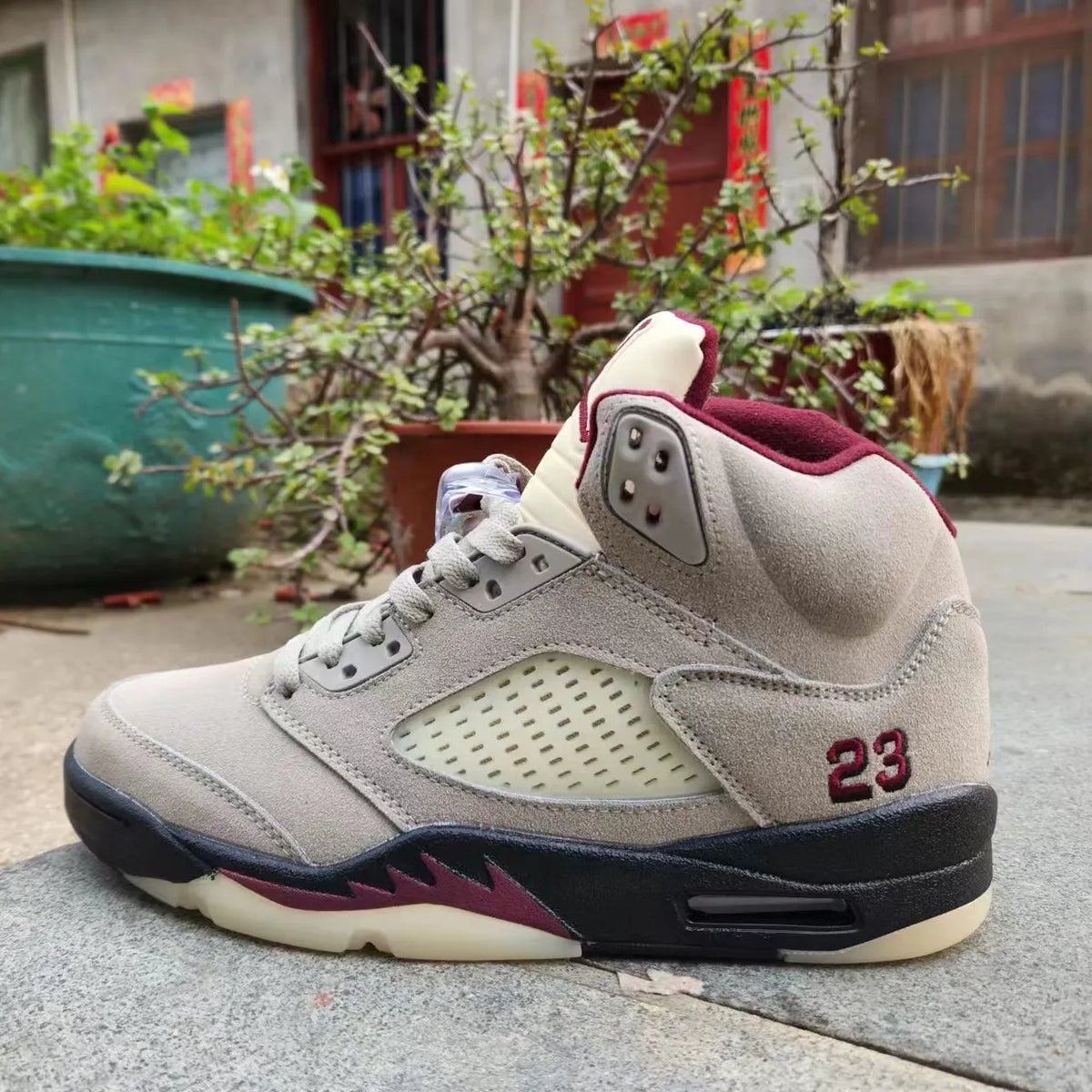 A Ma Maniére x AJ 5 “Light Bone” Shoes Sneakers - nk0005321 image 7