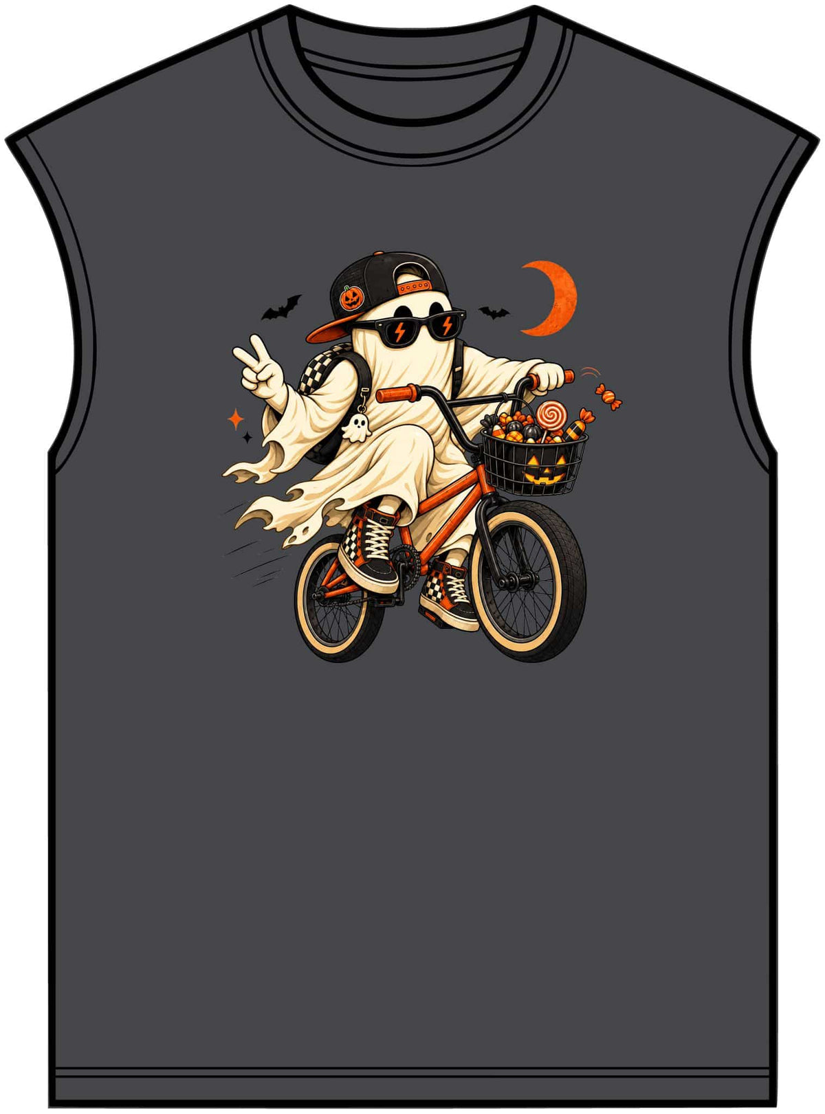 Ghost Rider BMX Unisex Garment-Dyed Muscle Tee image