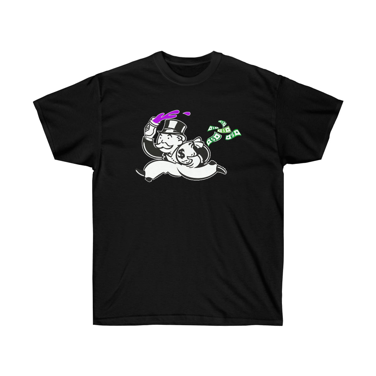 Mane Long Money Men T-Shirt - Black, 2XL image