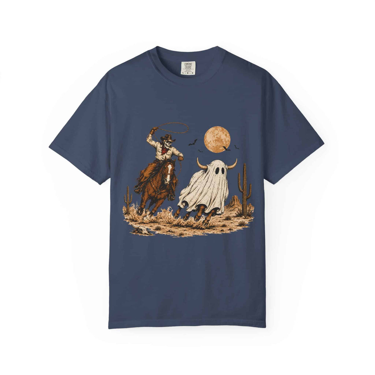 Halloween Basketball Skeleton Unisex Garment-Dyed T-shirt image