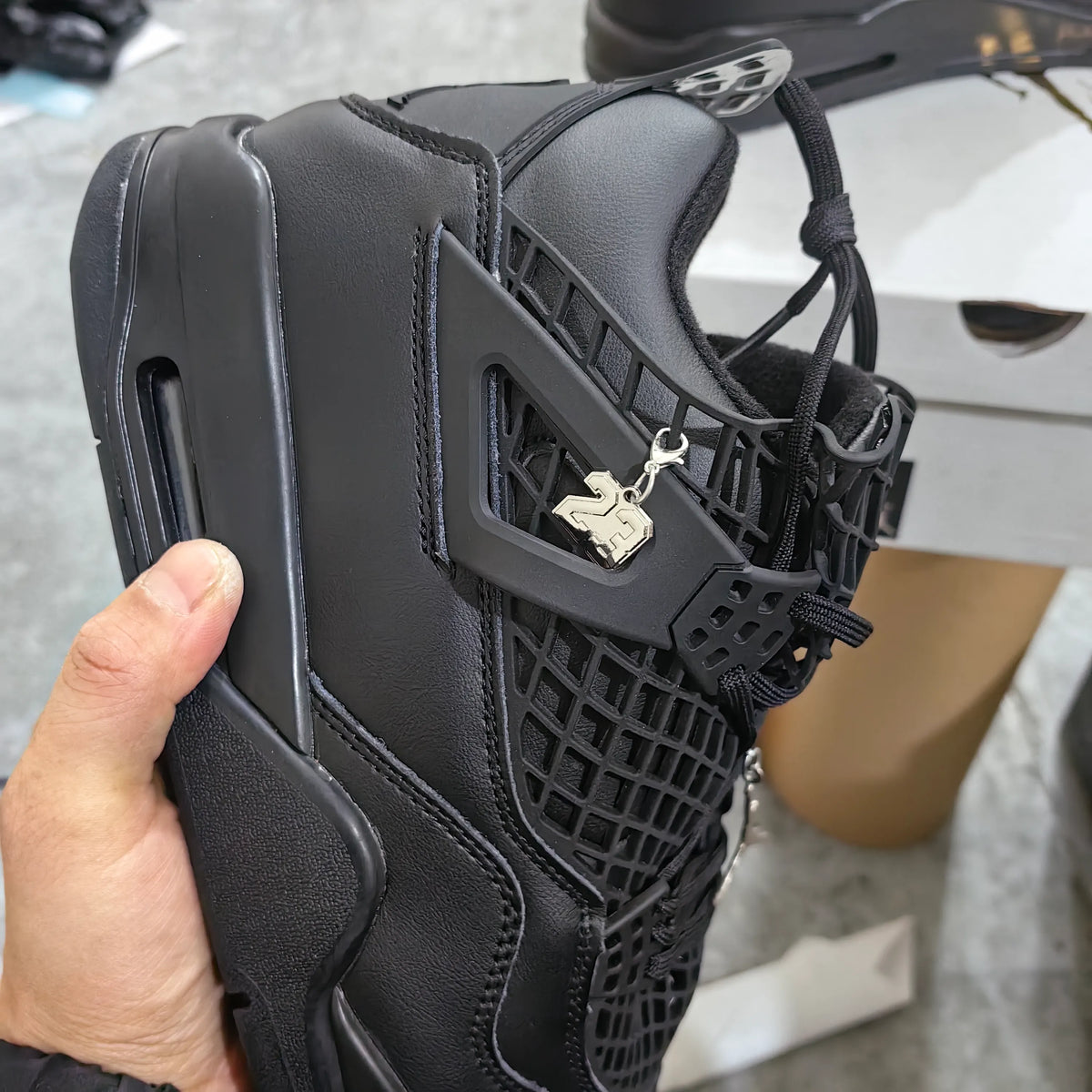 [Premium] AJ 4 NET Black Shoes Sneakers - nk0004084 image 18