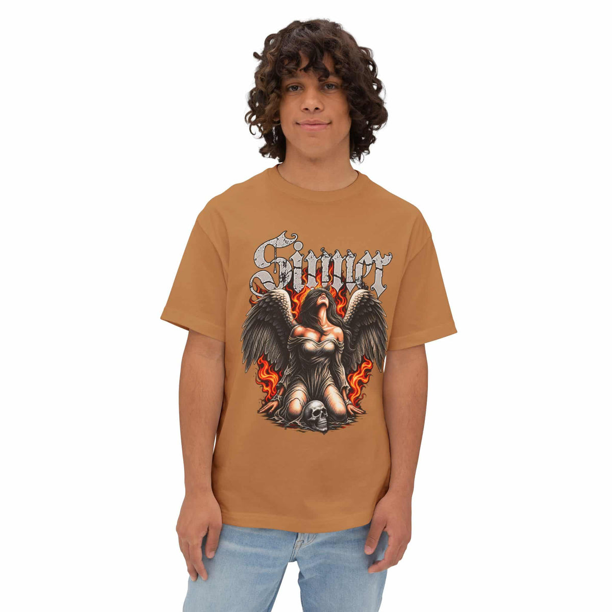 Sinner’s Flame Unisex Oversized Boxy Tee image 18