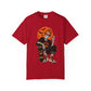Retro Skater Skeleton Halloween Unisex Garment-Dyed T-shirt image